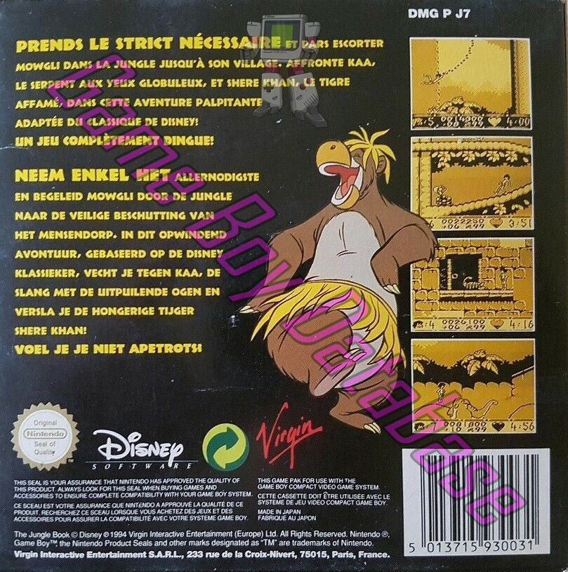 Livre de la Jungle (Disney le) FRA Back of the box