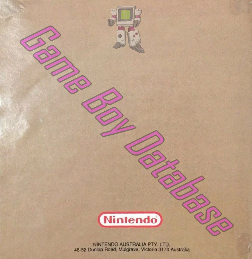 Legend of Zelda Link's Awakening (the) AUS Back of the booklet