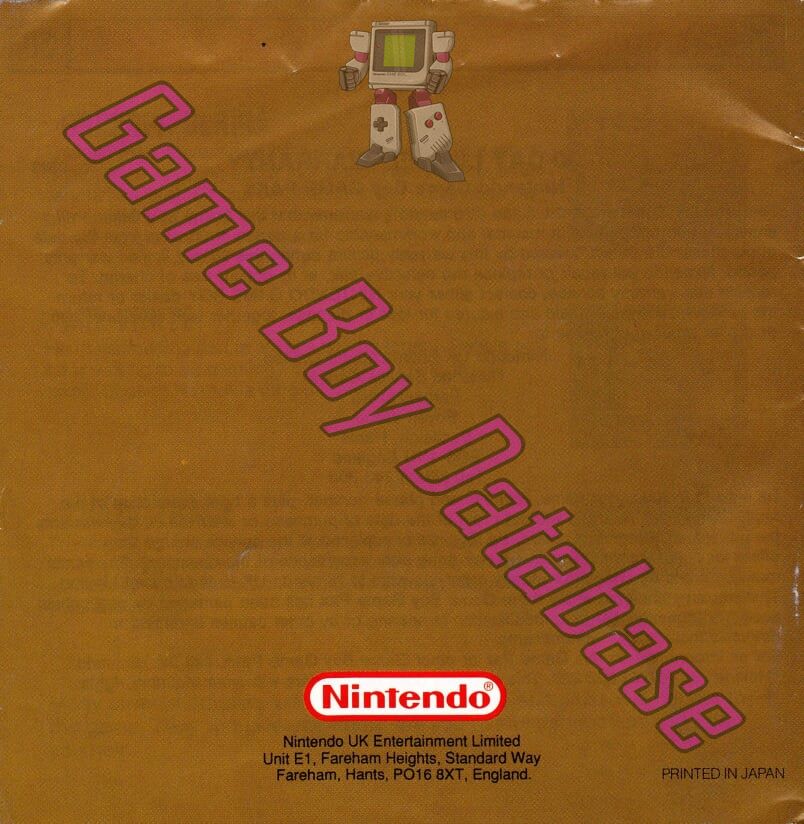 Legend of Zelda Link's Awakening (the) UKV Back of the booklet