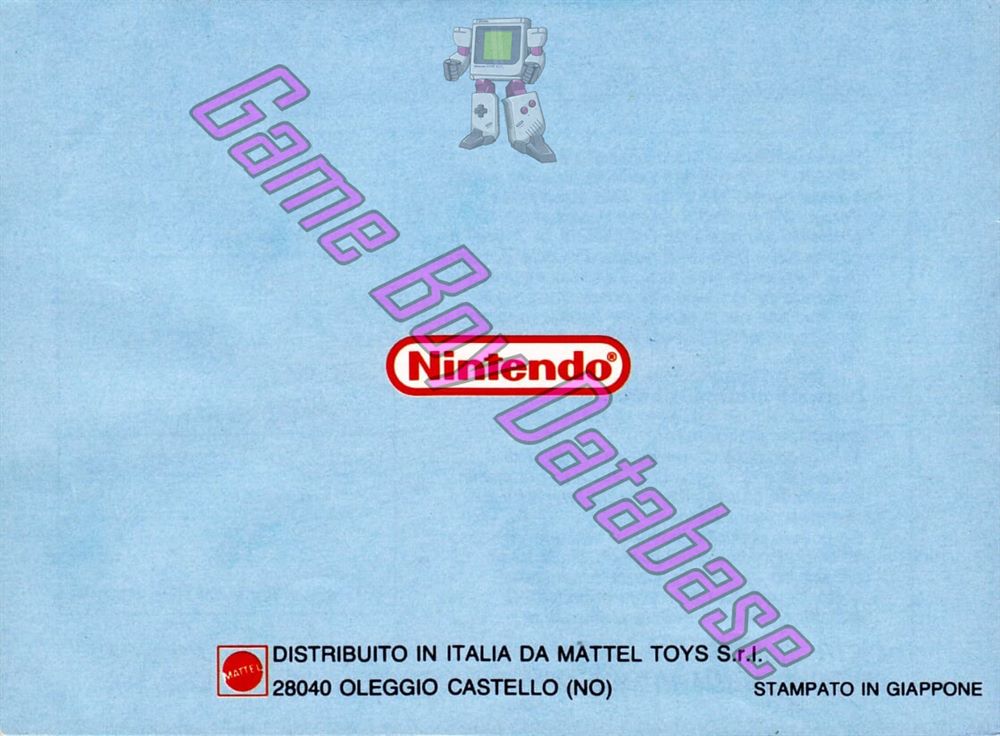 Mega Man la Rivincita del Dr. Wily ITA Back of the booklet