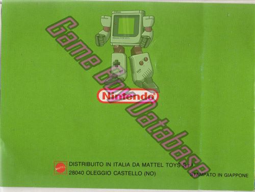 Nintendo World Cup ITA Back of the booklet