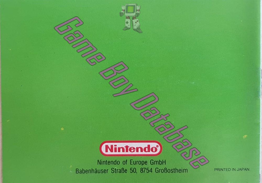 Nintendo World Cup NOE Back of the booklet