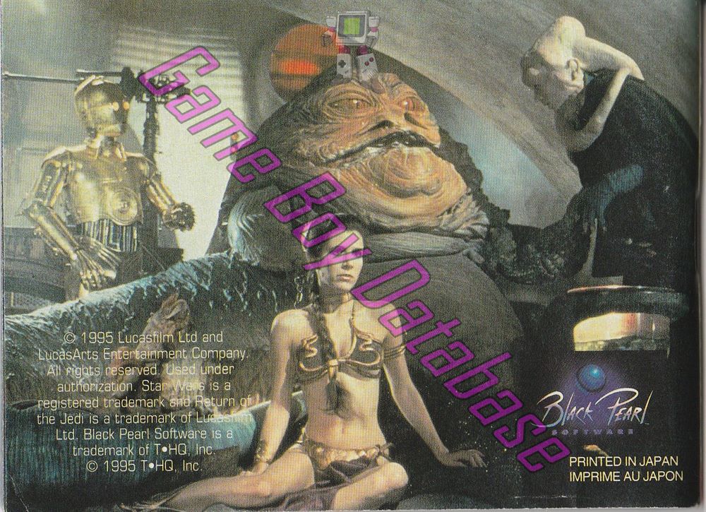 Star Wars Return of the Jedi (Super) EUR Back of the booklet