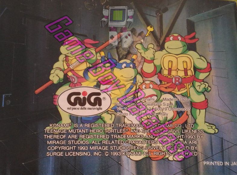 Teenage Mutant Hero Turtles III Radical Rescue ITA Back of the booklet