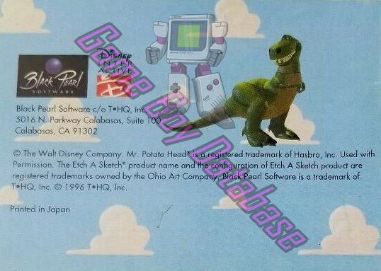 Toy Story (Disney's) USA Back of the booklet