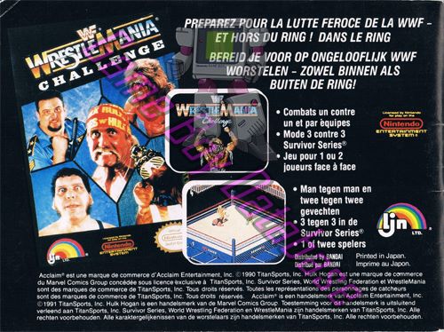 WWF Superstars FAH Back of the booklet