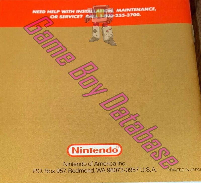 Legend of Zelda Link's Awakening (the) USA-1 Back of the booklet