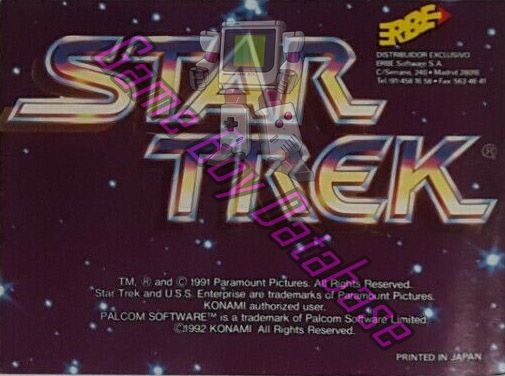 Star Trek 25th Anniversary ESP Back of the booklet