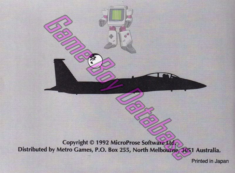 F-15 Strike Eagle AUS Back of the booklet