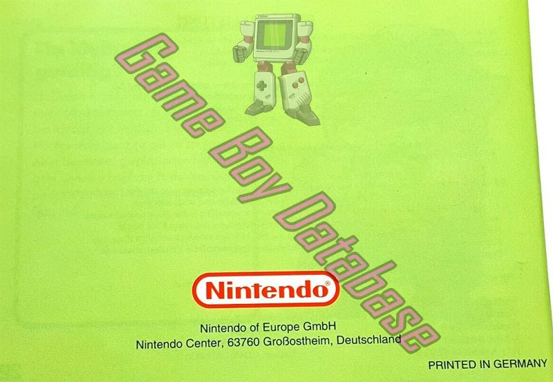 Wario Land: Super Mario Land 3 NOE-1 Back of the booklet