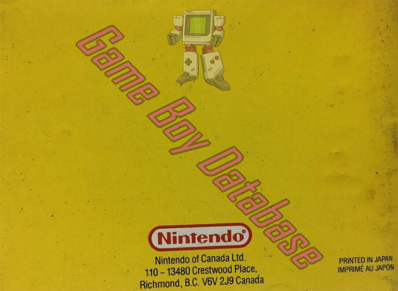 Dr. Mario CAN Back of the booklet