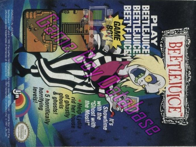 Bill & Ted's Excellent Game Boy Adventure USA Back of the booklet