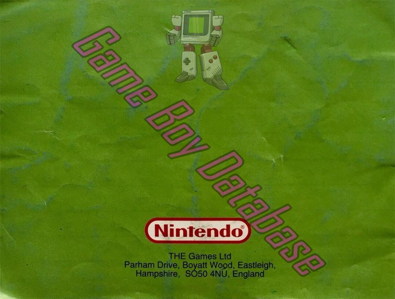 Wario Land: Super Mario Land 3 NUKV Back of the booklet