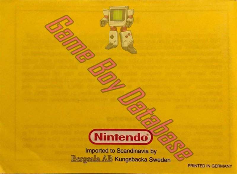 Donkey Kong Land III (Scandinavia) NUKV Back of the booklet