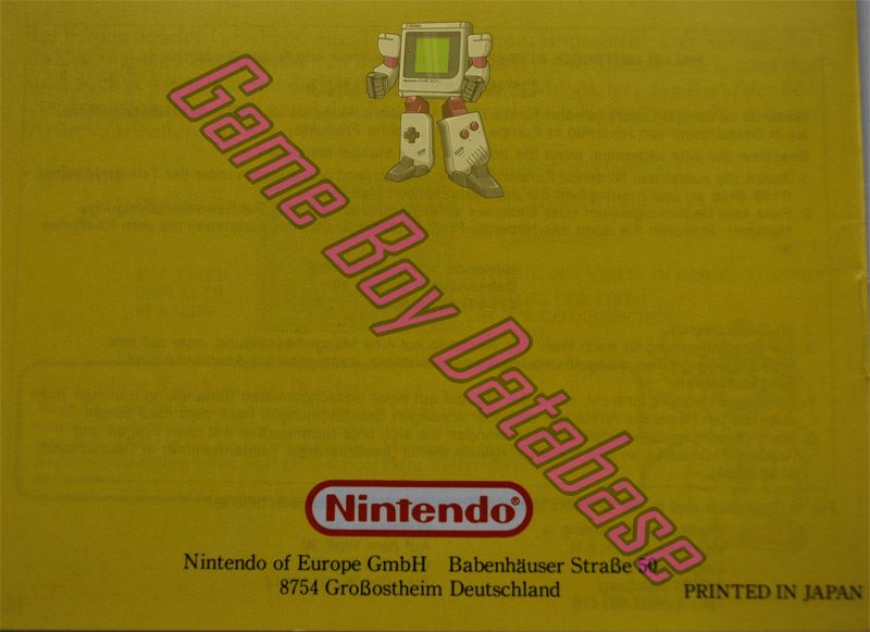 Dr. Mario NOE-1 Back of the booklet