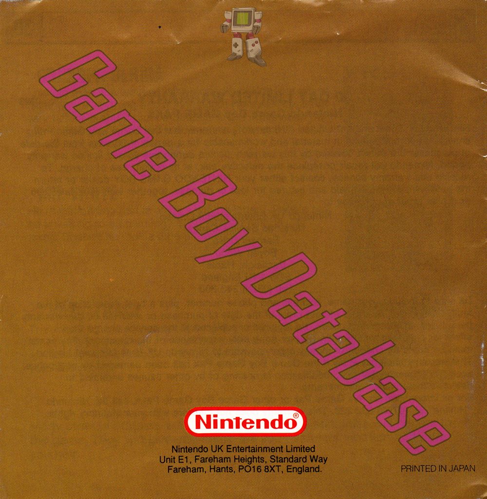 Legend of Zelda Link's Awakening (the) UKV Back of the booklet