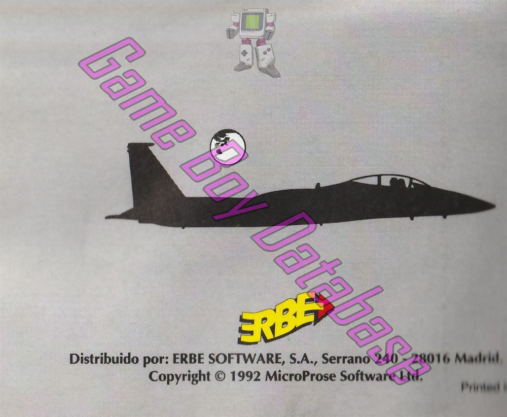 F-15 Strike Eagle ESP Back of the booklet