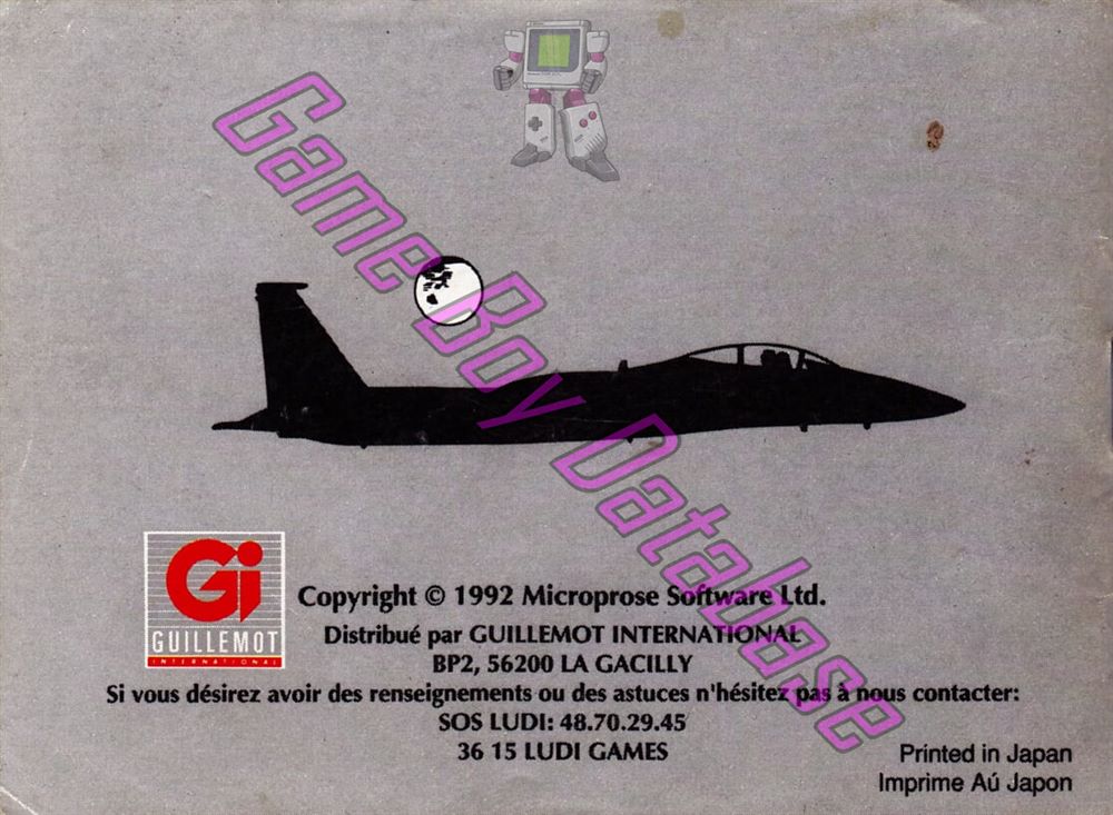 F-15 Strike Eagle FAH Back of the booklet