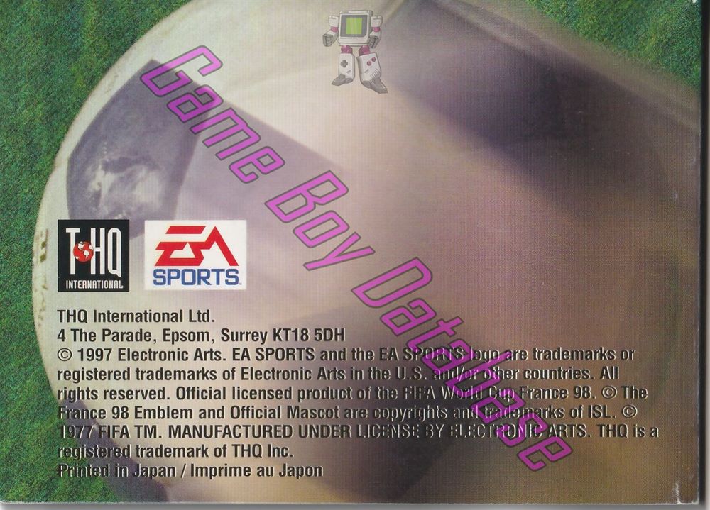 FIFA Soccer 98 EUR Back of the booklet