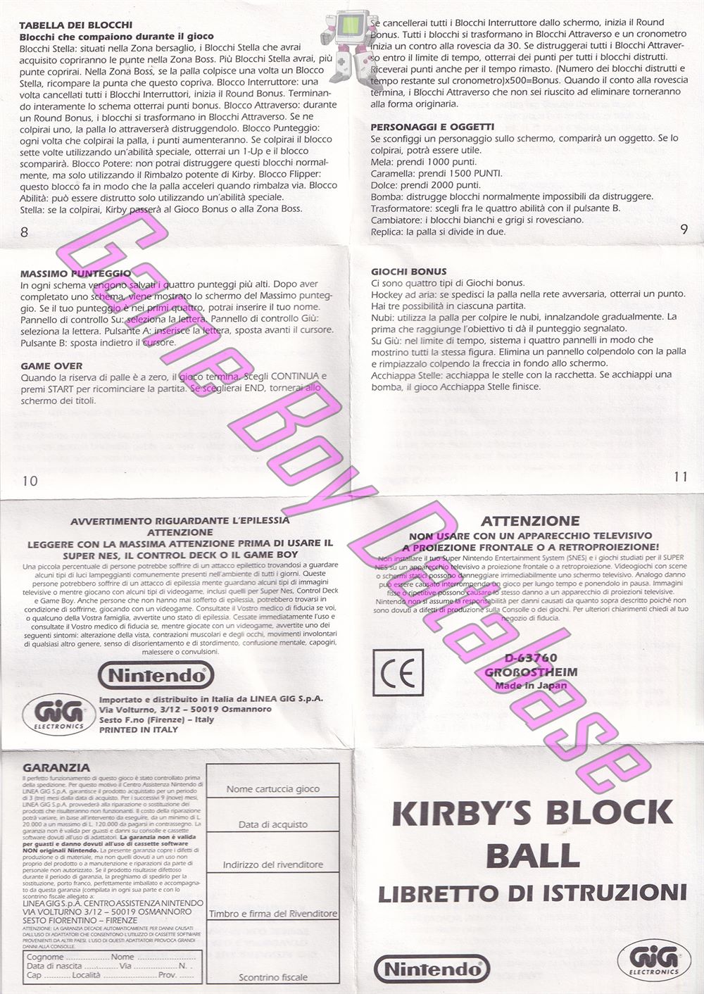 Kirby's Block Ball GPS Posters