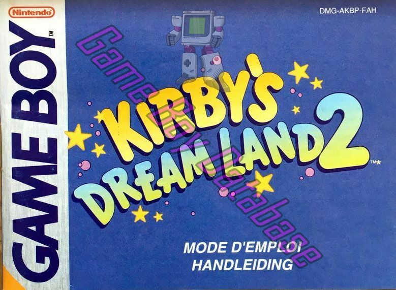 Kirby's Dream Land 2 FAH Front of the booklet