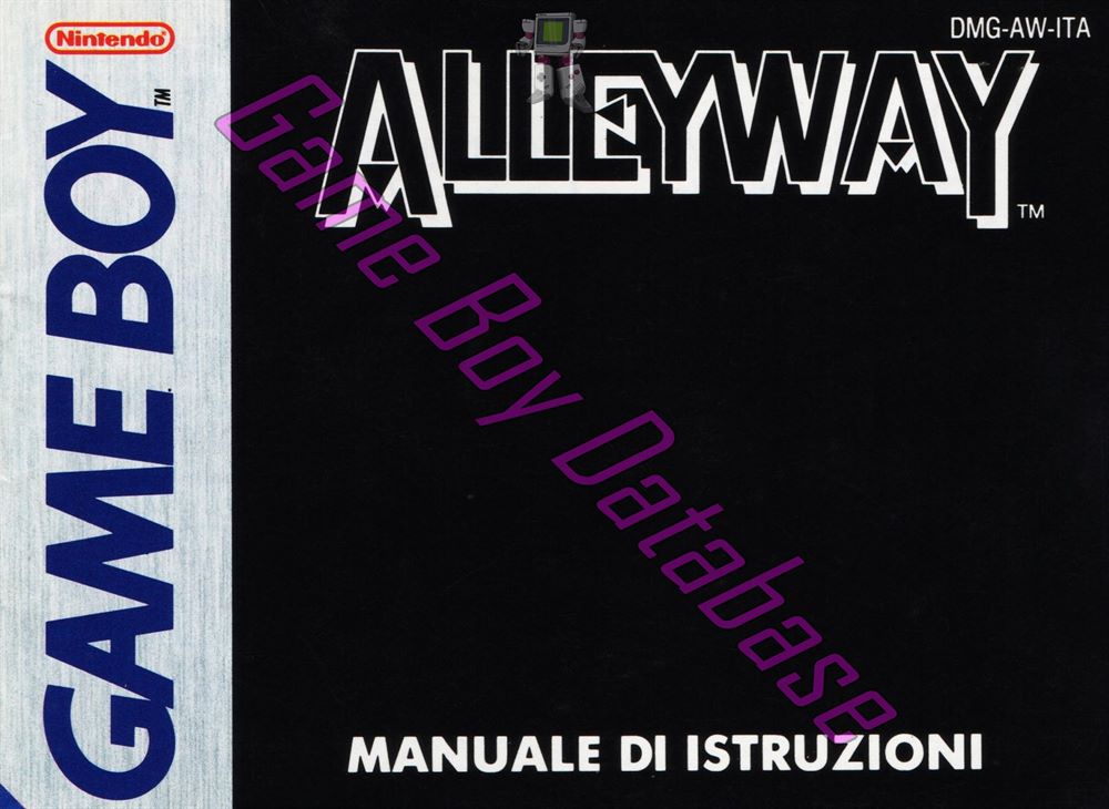 Alleyway ITA Front of the booklet