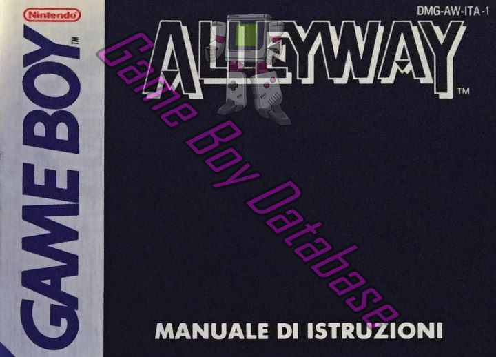 Alleyway ITA-1 Front of the booklet