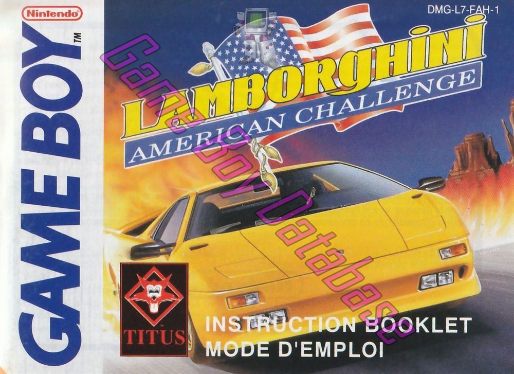 Lamborghini American Challenge FAH-1 Front of the booklet