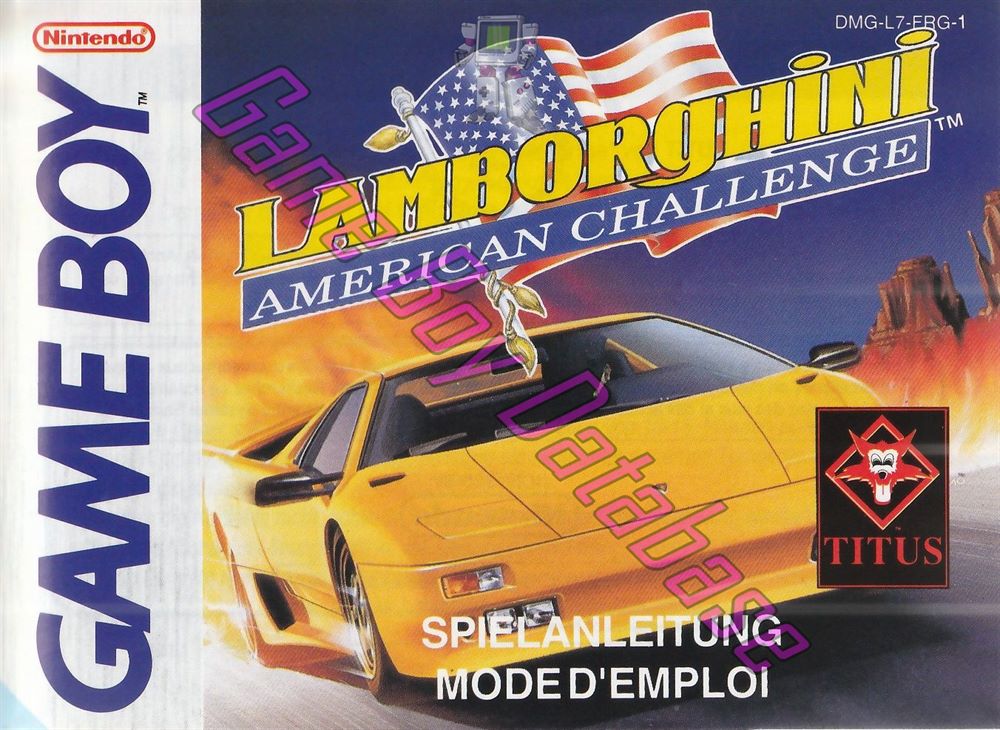 Lamborghini American Challenge FRG-1 Front of the booklet