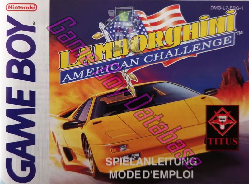 Lamborghini American Challenge FRG-2 Front of the booklet