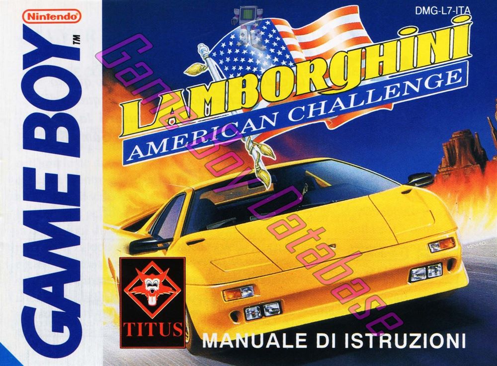 Lamborghini American Challenge ITA Front of the booklet