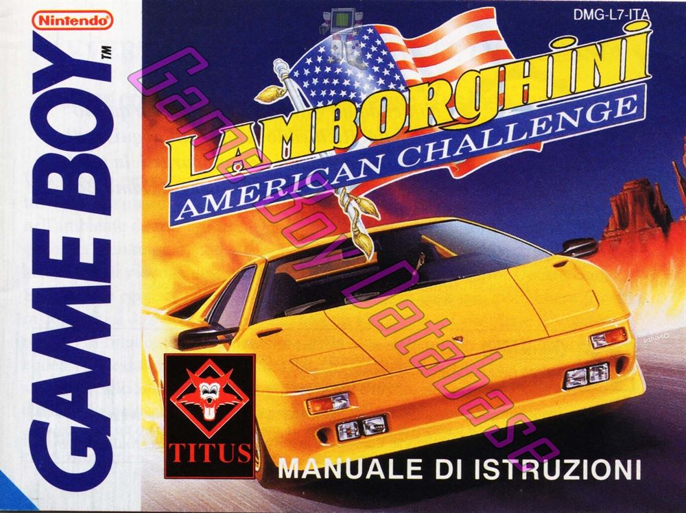 Lamborghini American Challenge ITA-1 Front of the booklet