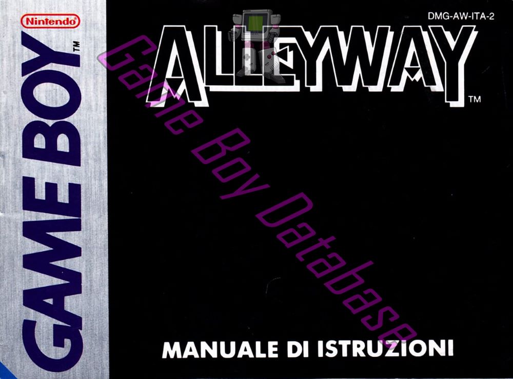 Alleyway ITA-3 Front of the booklet