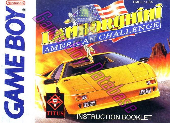 Lamborghini American Challenge USA Front of the booklet