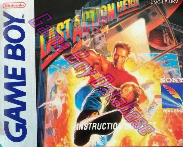 Last Action Hero UKV Front of the booklet