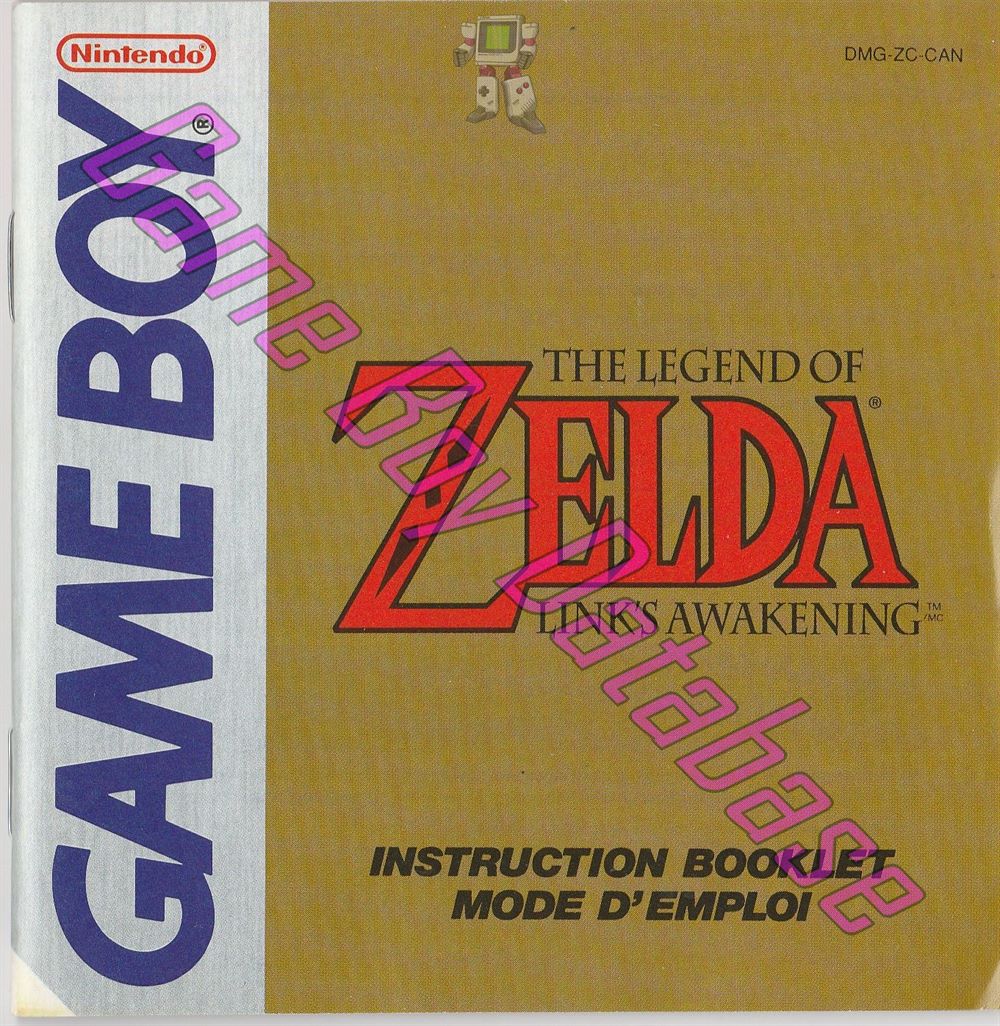 Legend of Zelda Link's Awakening (the) CAN Front of the booklet