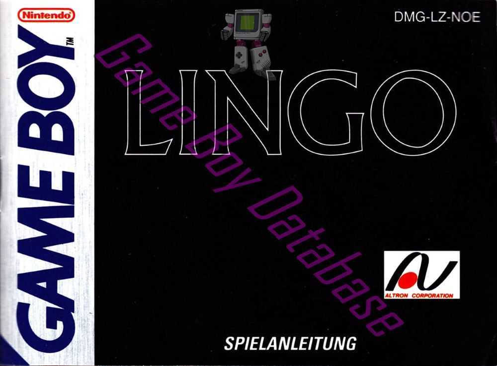 Lingo NOE Front of the booklet