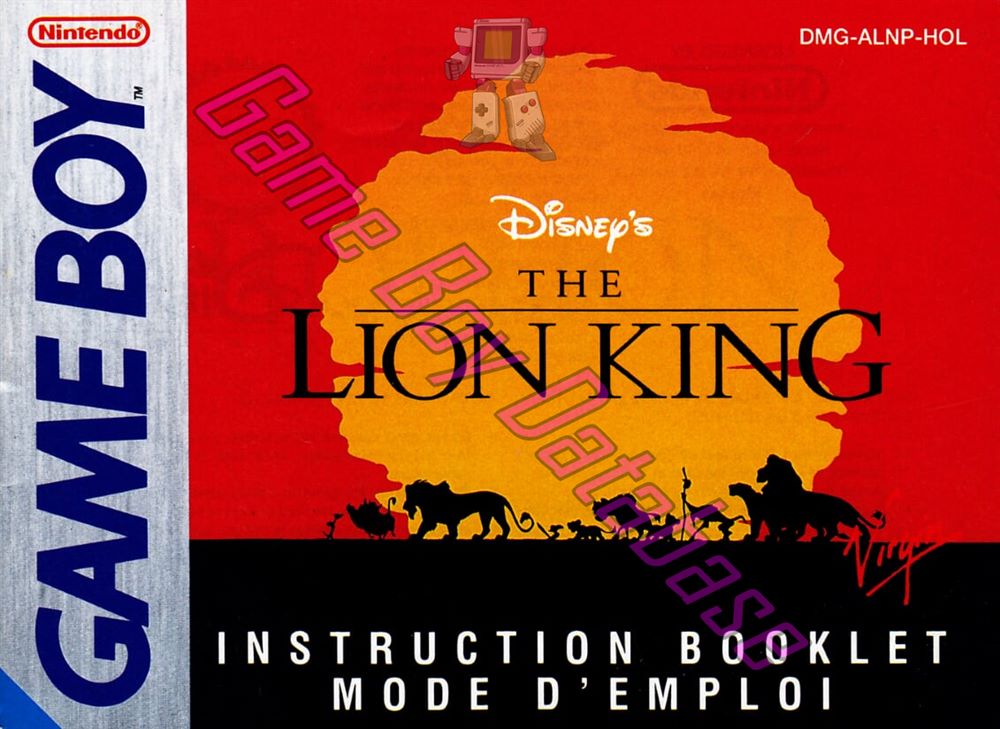 Lion King (Disney's the) HOL Front of the booklet