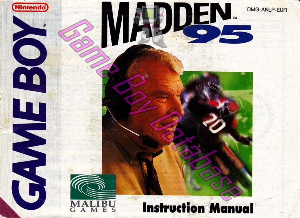 Madden 95 EUR Front of the booklet