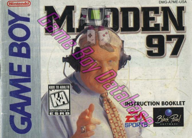 Madden NFL 97 USA Front of the booklet