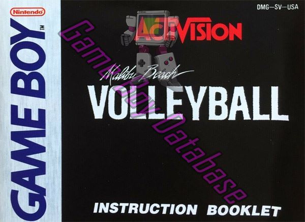 Malibu Beach Volleyball USA Front of the booklet