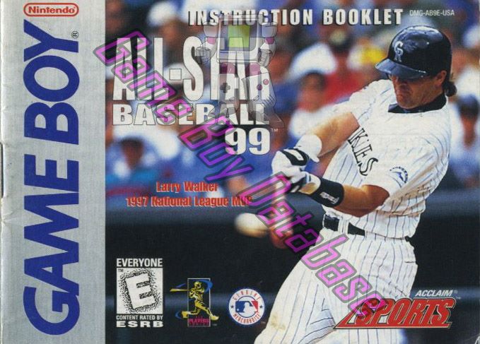 All-Star Baseball 99 USA Front of the booklet