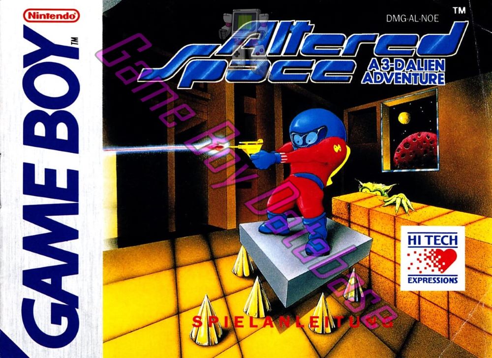 Altered Space a 3-D Alien Adventure NOE Front of the booklet