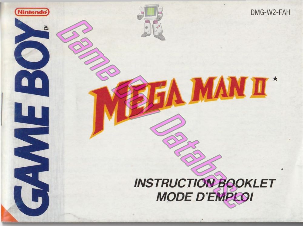 Mega Man II FAH Front of the booklet