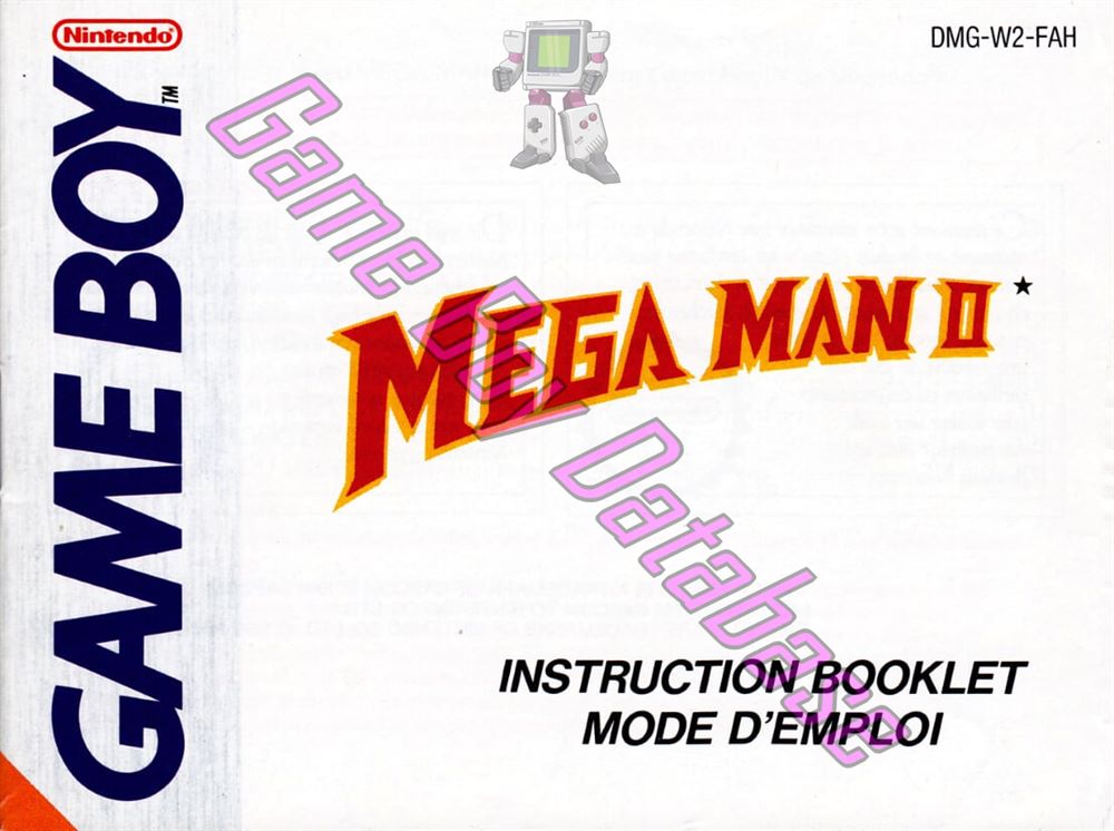 Mega Man II FAH-1 Front of the booklet