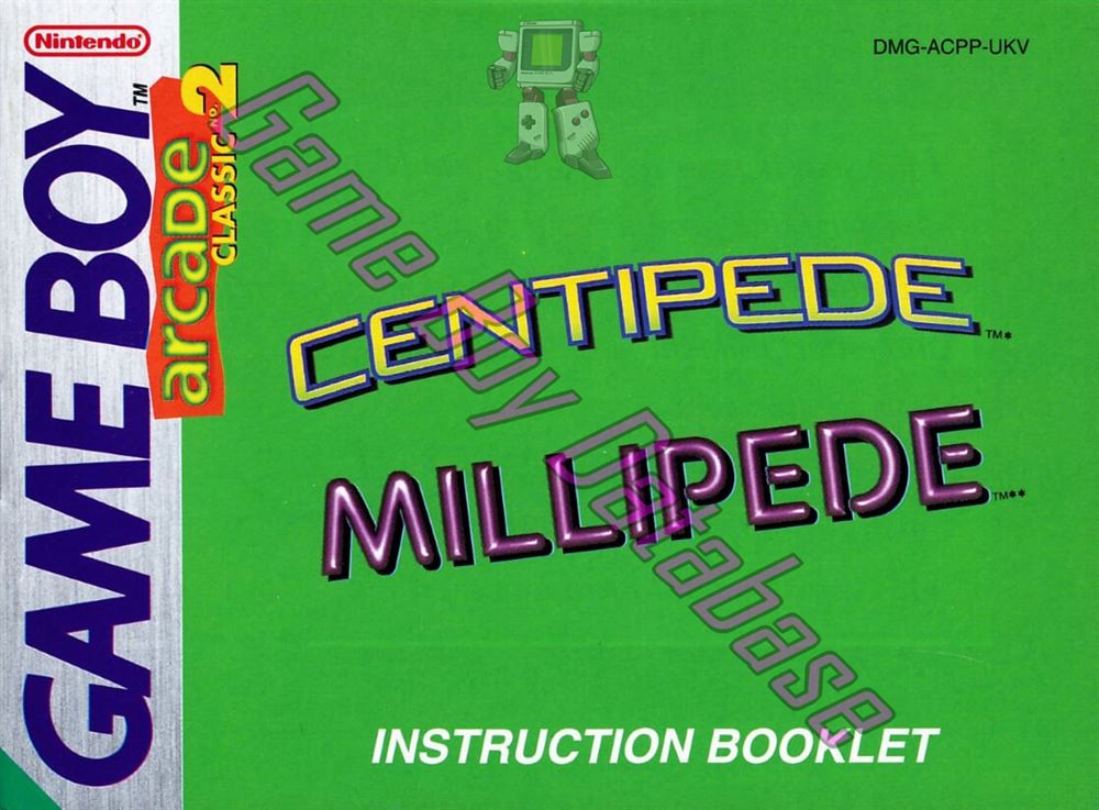 Arcade Classic no.2 Centipede - Millipede UKV Front of the booklet