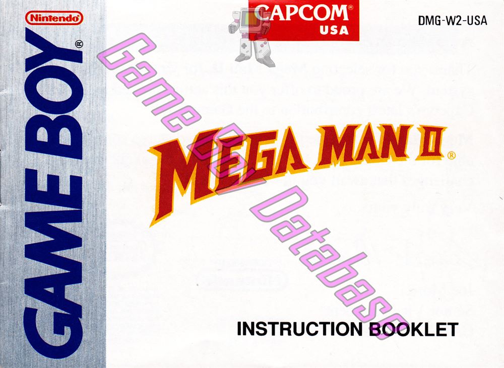 Mega Man II USA Front of the booklet