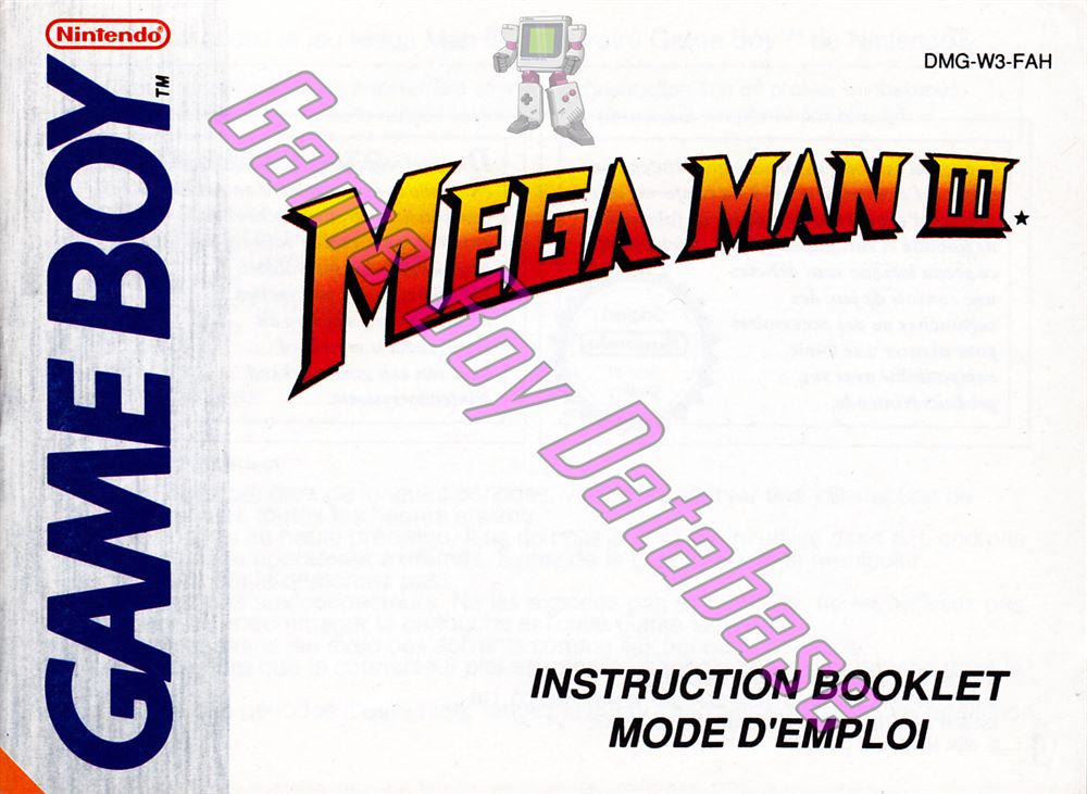 Mega Man III FAH Front of the booklet