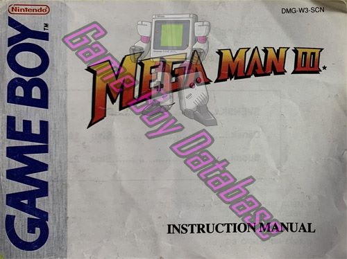 Mega Man III SCN Front of the booklet