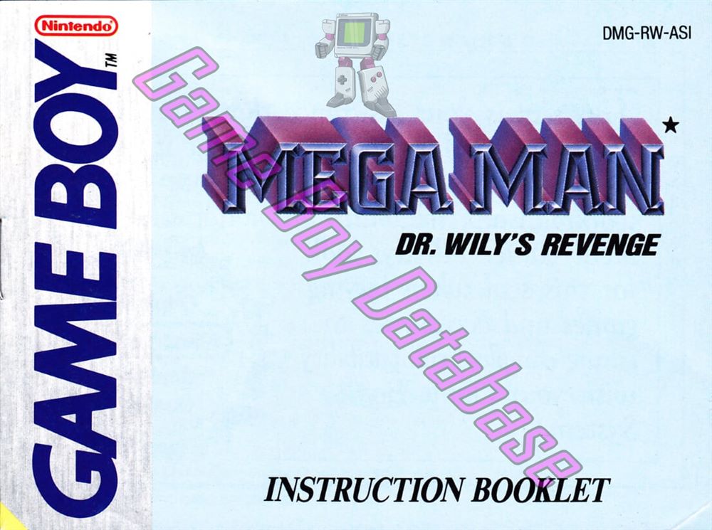 Mega Man Dr. Wily's Revenge ASI Front of the booklet